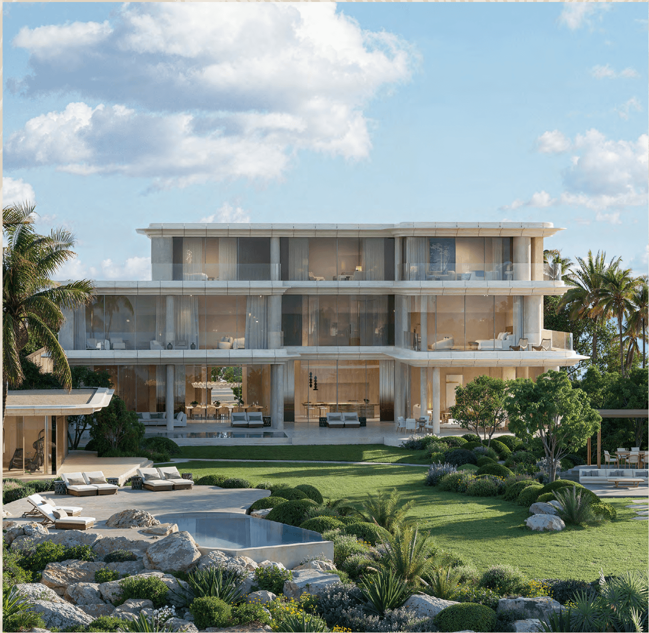 Dubai's Premier Estate: Water Views, 7 Beds, 9 Baths