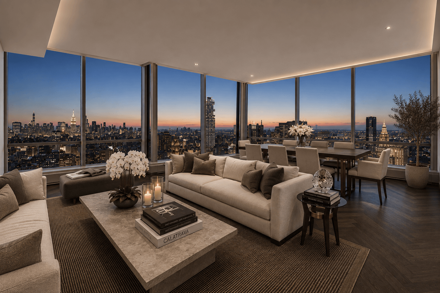 Sitting at the crossroads of downtown Manhattan, this transcendent, 49th-floor residence is like no other.