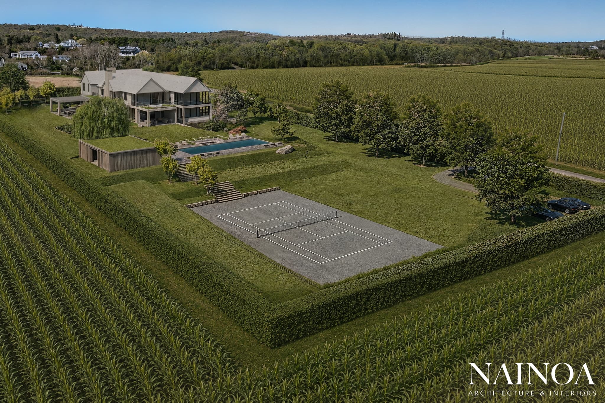 Custom Hamptons Estate Overlooking 90 Acres of Protected Reserve