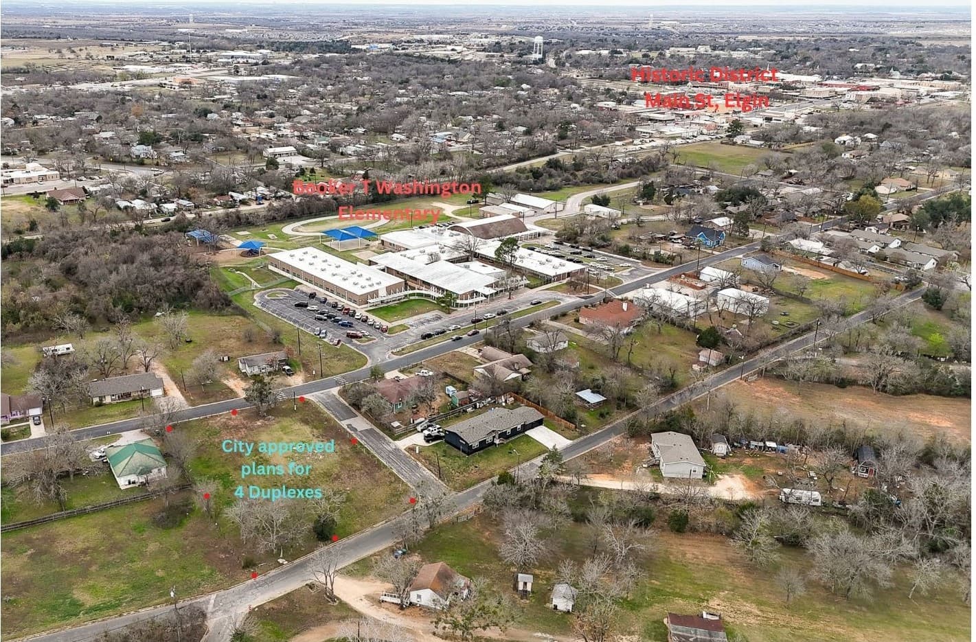 4 lots with City-Approved Duplex Ready to Build in Elgin, Texas