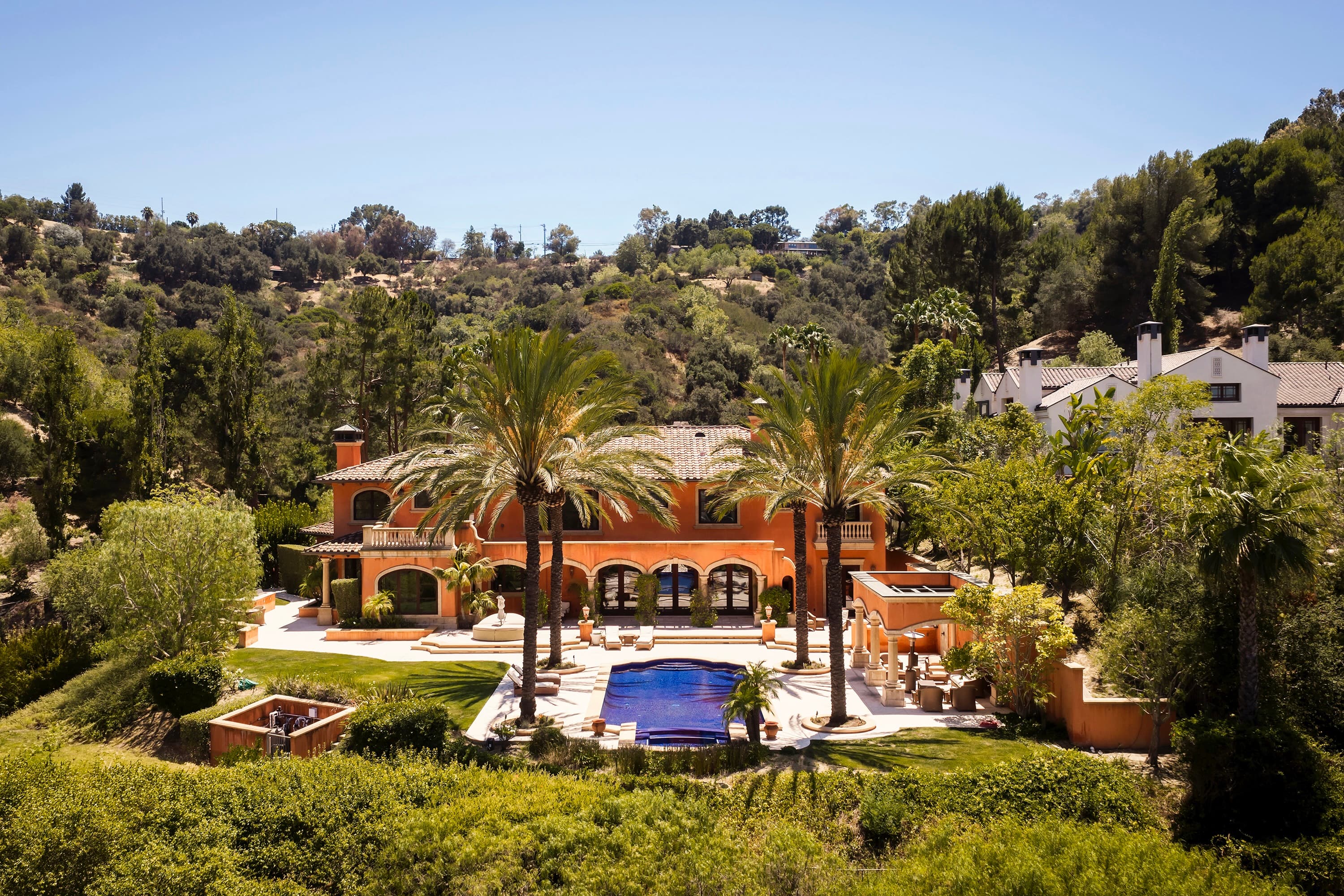 Mulholland Estate with Panoramic City and Sunset Views
