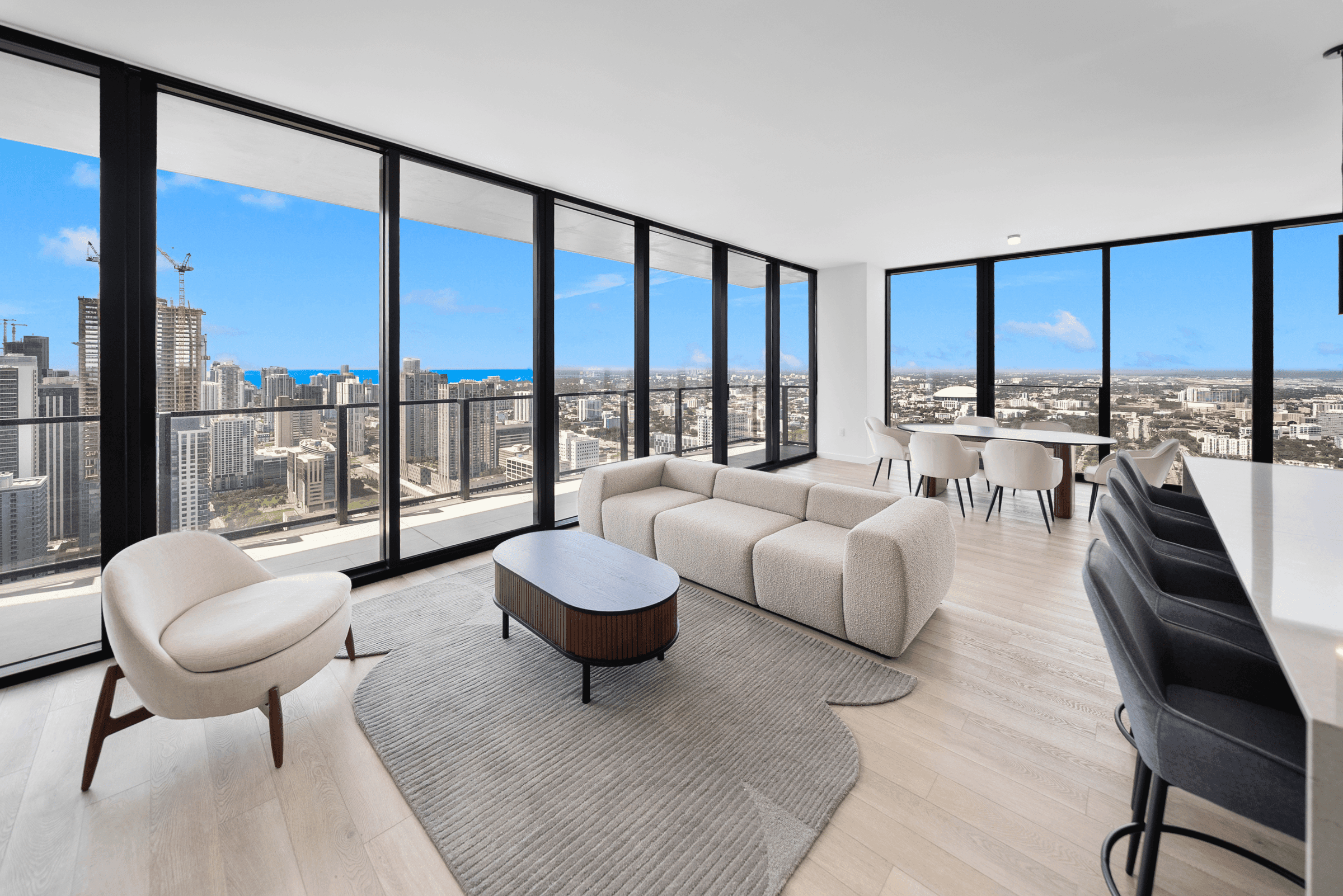 Experience elevated living from this stunning high-floor residence at ELEVEN Downtown Miami