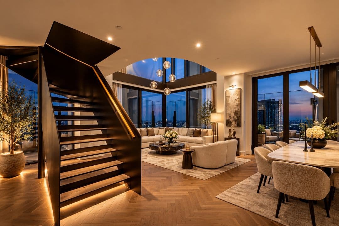 Luxury London Penthouse with Unrivaled Views and Amenities in Canary Wharf