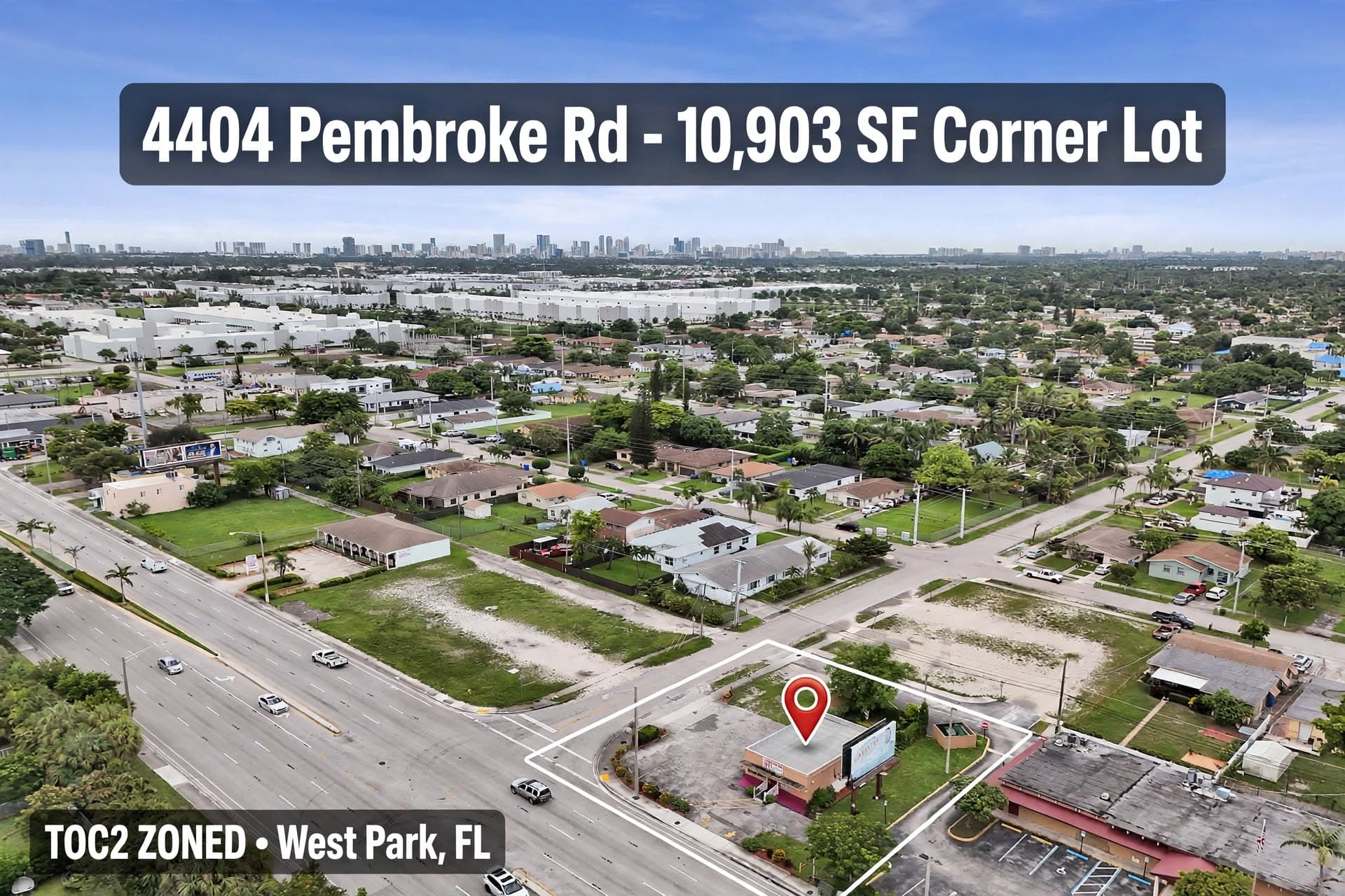 Exceptional Corner Lot Commercial Opportunity on Pembroke Rd