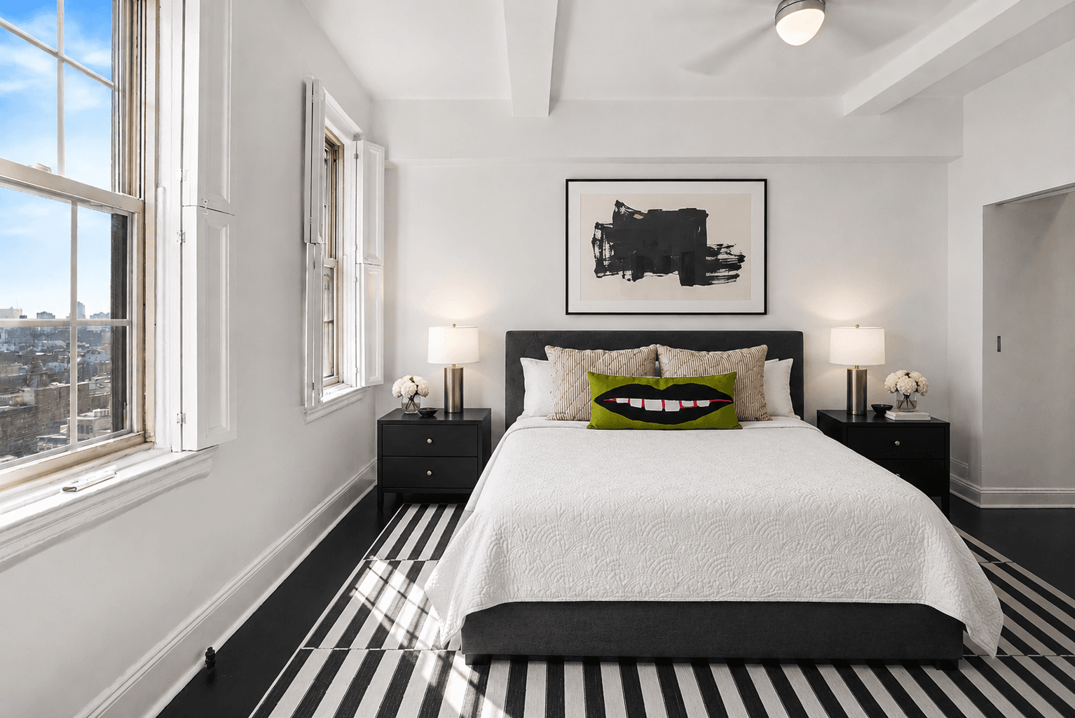 An exceptional furnished 1-Bed set high above Greenwich Village on the coveted Gold Coast